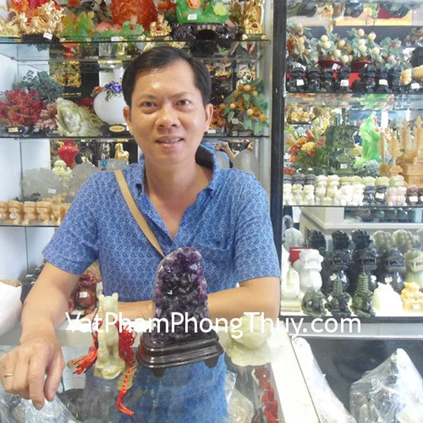 Anh Khánh - khách hàng mua bông thạch anh tím H089-7854, cóc Tây Tạng chuẩn CTT-S, tượng dê đá cẩm thạch D150, xâu tiền lục đế CC1135 và tháp Văn Xương đồng D112