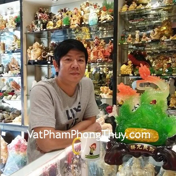Anh Cường - Khách hàng mua tượng rồng xanh ôm ngọc K159M