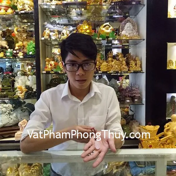 Anh Sang - khách hàng mua mặt hồ ly thạch anh hồng S6341