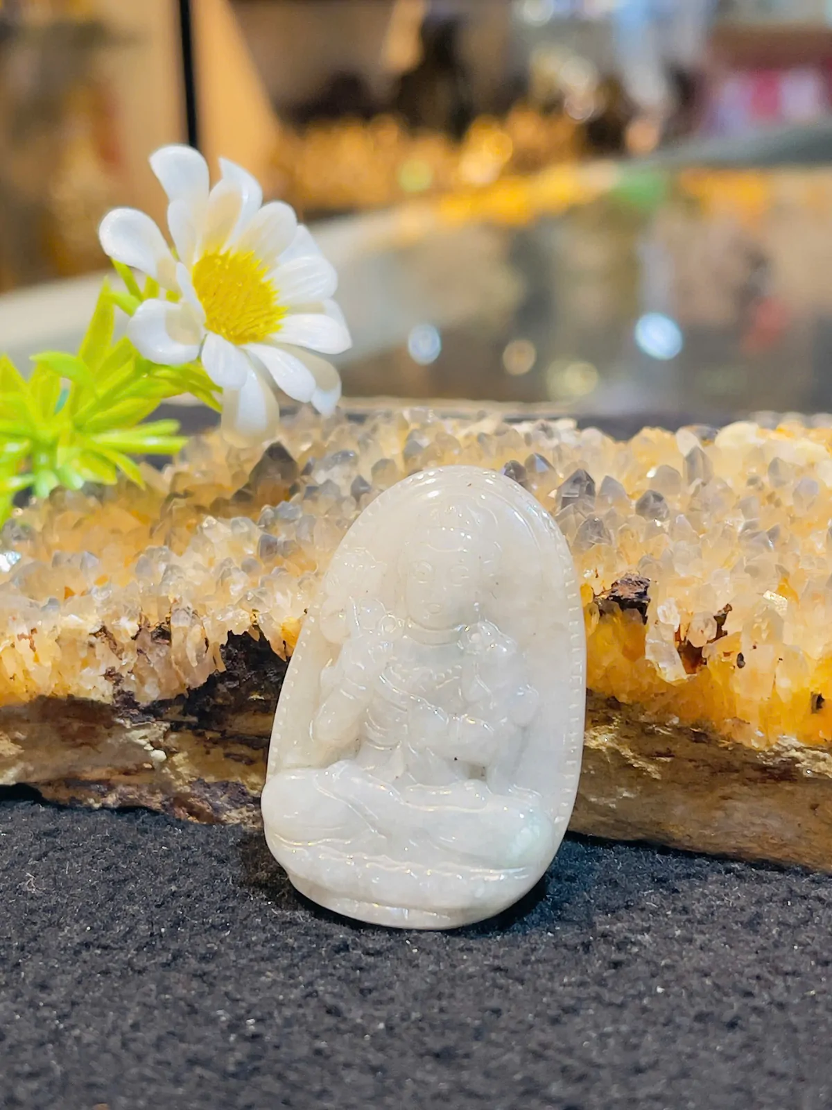 Phật bản mệnh Phỉ Thúy trung A+++ (Ngọ) - Đại Thế Chí Bồ Tát S6507-5