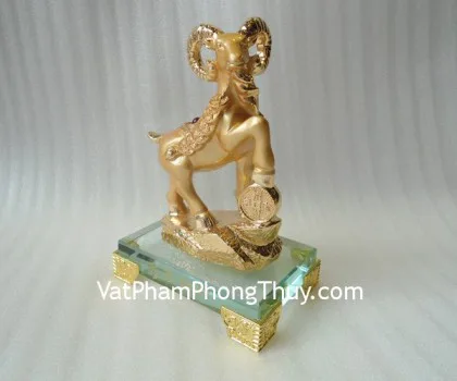 Dê vàng hồ lô, thủy tinh - dê phú quý FH070G