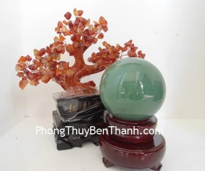 Quả cầu ngọc xanh đông linh QC202-S5-1040