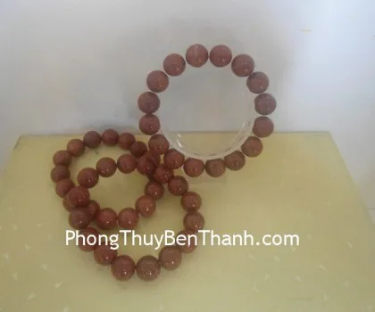 Chuỗi kim sa đỏ bi khủng 13 hạt S213
