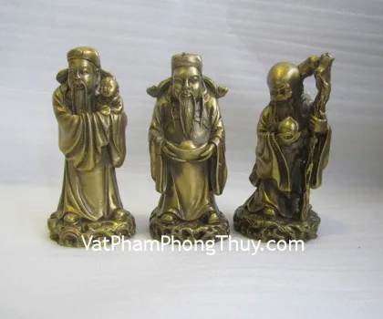 Tam đa phước lộc thọ vàng kim sa lớn - Phước Tinh/Lộc Tinh/Thọ Tinh LN110