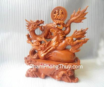 Long mã gỗ, hồ lô, đế gỗ- Long mã tinh thần FE120