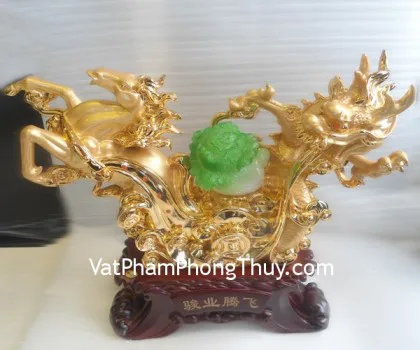 Long quy vàng cõng hồ lô vàng - thần quy thí phước FH439G