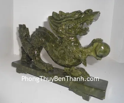 Rồng đá Lam Ngọc xanh trung K026