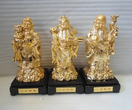 Phúc lộc thọ xanh lớn - phước tinh, lộc tinh, thọ tinh H227G