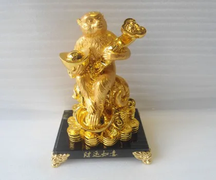 Chúa khỉ ôm nguyên bảo như ý đế thủy tinh - tài vận như ý FK059M