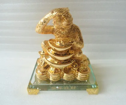 Vua khỉ ôm tháp nguyên bảo đế thủy tinh - hậu niên vượng tài FK088M