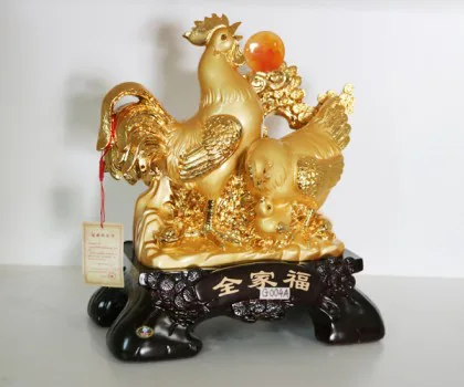 Gia đình gà ben cây tiền ánh trắng - Toàn gia phước FG004A