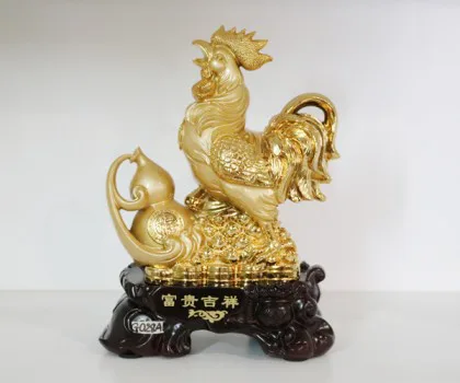 Gà trên hồ lô tiền - Phú quý cát tường G028A