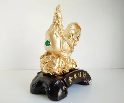 Gà vàng trên bẹ cải vàng - Kim kê vượng tài G042A