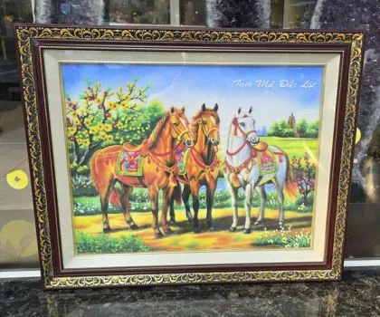 Tranh Tam Mã Đắc Lộc NGUA2606