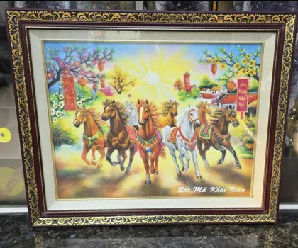Tranh Bát Mã Khai Niên NGUA2626