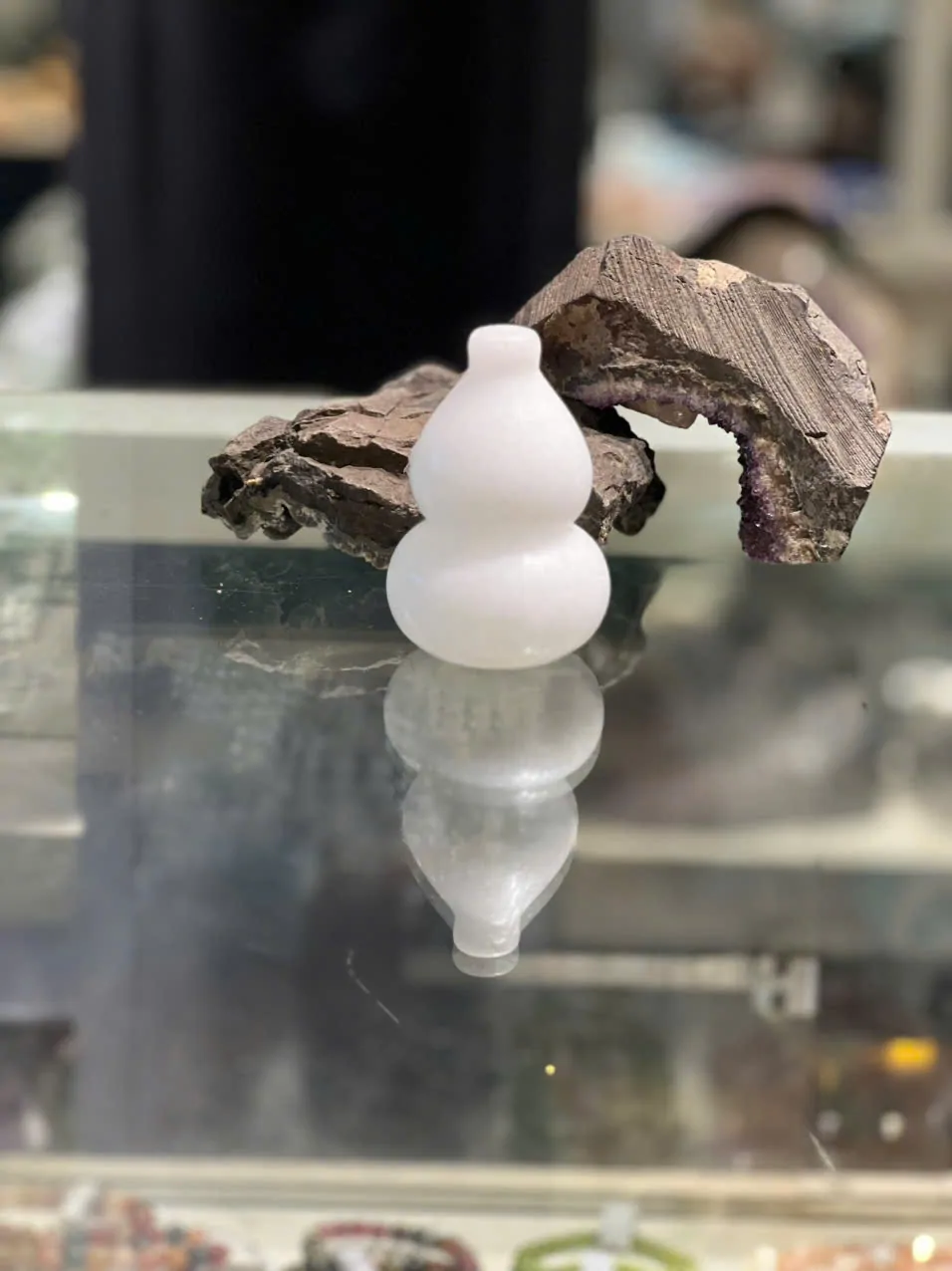 Hồ lô đá ngọc trắng M028