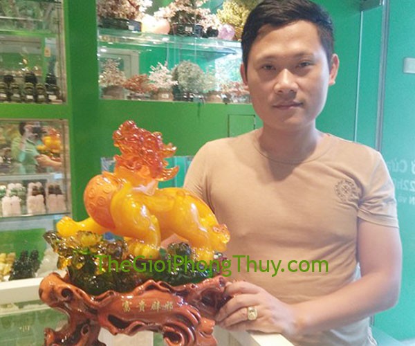Anh Thành - Khách hàng mua Tỳ hưu lưu ly ngọc vàng ức đồng tiền trên núi mẫu đơn - Phú quý bích tài FG166A.