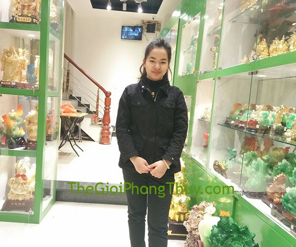 Chị Thùy - Khách mua Phật bản mệnh mắt mèo nhỏ (Tuất-Hợi) FS6484-8,Vòng Tỳ Hưu T/A hồng nhỏ 10 li FS6007