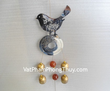 Chuông gió thuyền buồm 8 ống to trắng FCG1246
