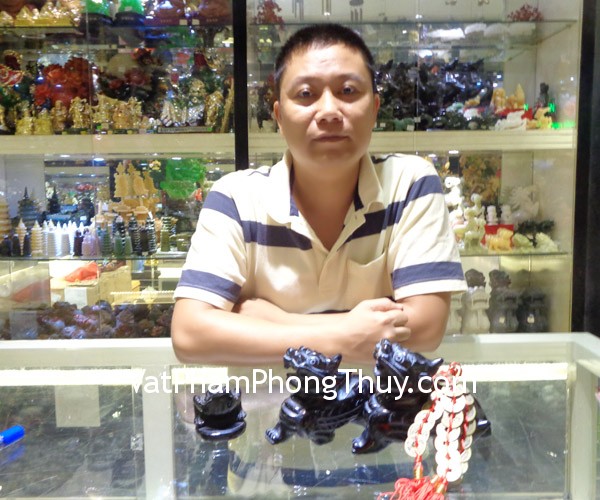 Anh Sơn - khách hàng mua Cặp tỳ hưu thạch anh đen H011, Xâu tiền 10 xu CC1132