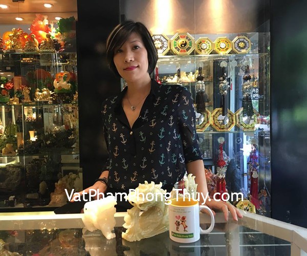 Chị Hà - Khách hàng mua Rồng Cẩm Thạch nằm lớn N076,Tỳ hưu bạch ngọc nguyên bảo nhỏ GM004